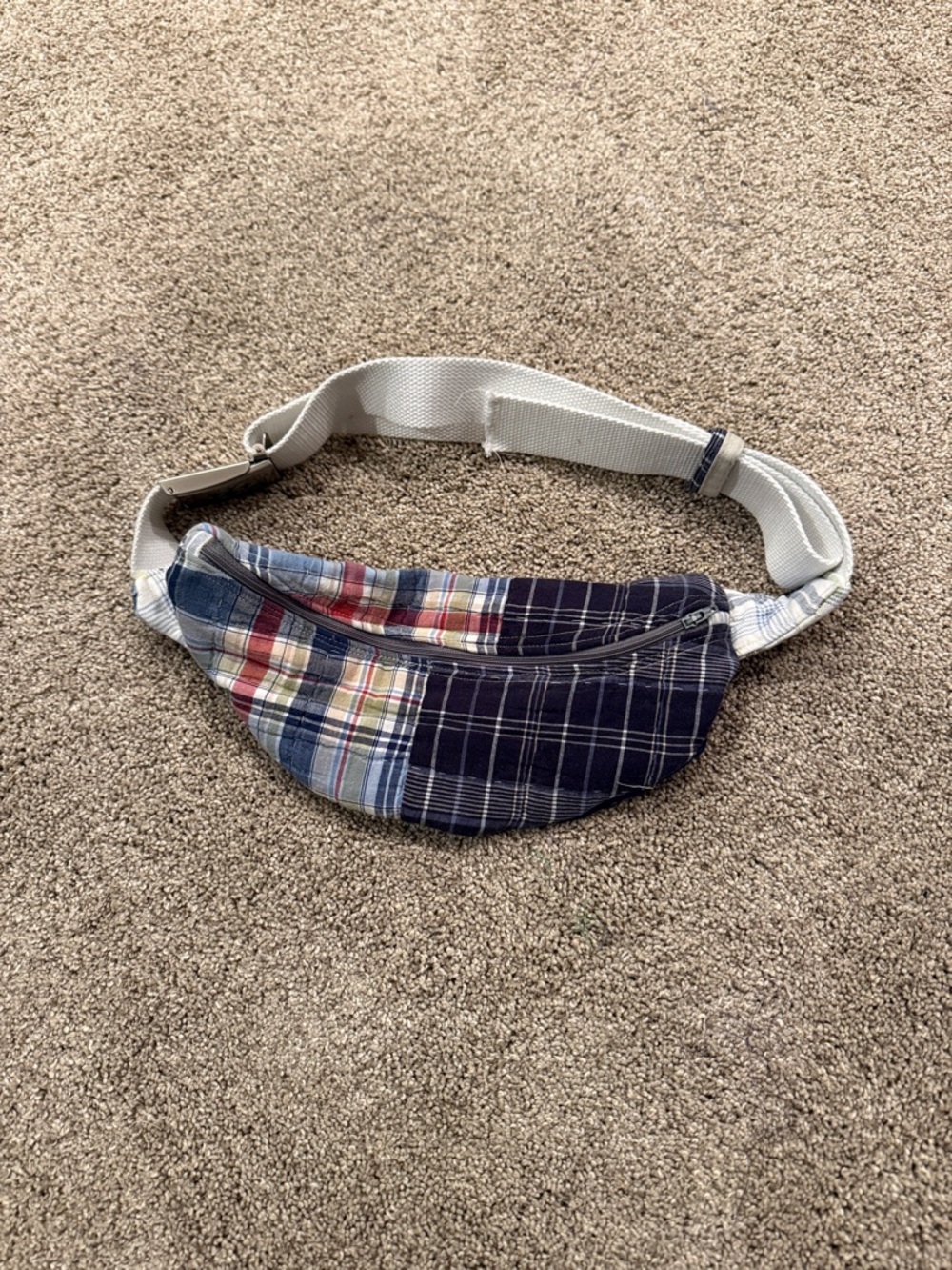 One of a kind Vintage quilt made into a fanny pack w adjustable belt